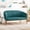 Teal, variant on Teal Mid-Century Modern Loveseat Sofa, 2-Seater Fabric Couch with Plush Channel Stitching, Curved Backrest, Tapered Wood Legs for Living Room or Reading Nook