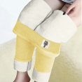 thumbnail image 3 of Gibobby pantalones de mujer Pantalones largos informales a la moda con estampado de cintura alta para mujer que mantienen el calor（Amarillo， L), 3 of 5