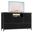 thumbnail image 6 of Tuekys Dresser TV Stand with Storage for 50'' TV, Bedroom TV Table Dresser with 8 Drawers,Power Outlet and LED, TV & Media Console Table Furniture for Living Room, Black, 6 of 10