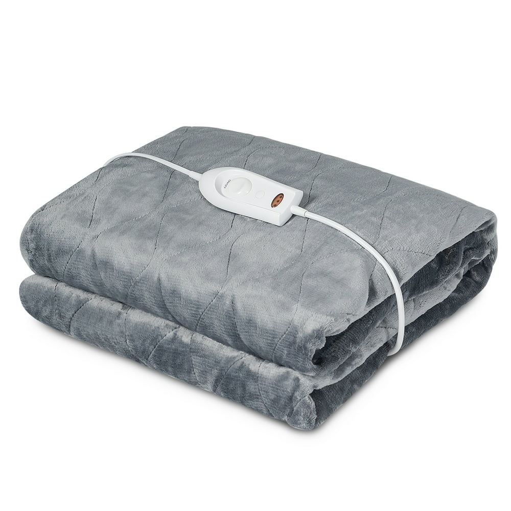 Topbuy 50''x60'' Electric Throw Blanket Flannel Heated Blanket with 3 ...