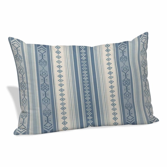 Blue Geometric Pillow Covers Queen, Modern Abstract Art Vintage Boho Soft Brushed Microfiber Breathable Throw Pillow Covers, Pillowcase with Zipper for Couch Sofa Bedroom Living Room 20"x30"