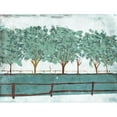 thumbnail image 3 of OnRei 14x12 Black Modern Framed Museum Art Print Titled - Trees And Fences, 3 of 5