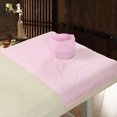 thumbnail image 3 of Minnieouse Toalla de masaje de salón de belleza profesional con agujero cama algodón cuerpo cosméticos toallas accesorio transpirable para el masajeadores Rosado, 3 of 6