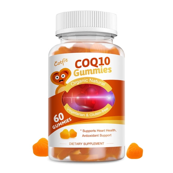 CATFIT CoQ10 500mg Gummies, High Absorption Coenzyme Q10 Supplement, 60 Count