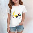 thumbnail image 2 of kpoplk Graphic Shirt for Teens Girl Y2K Graphic Short Sleeve Baggy Tee Shirts Vintage Aesthetic Coastal Tops(White,5-6 Y), 2 of 4