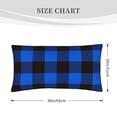 thumbnail image 4 of Easygdp Buffalo Plaid Blue Black Envelope Closure Pillowcase - 20x36in, Queen Pillowcase, Breathable, Stain-Resistant, Wrinkle-Free, 4 of 9