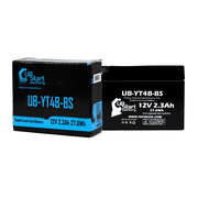 UpStart Battery Replacement 2004 Yamaha SR400 400CC Factory Activated, Maintenance Free, Motorcycle Battery - 12V, 2.3Ah, UB-YT4B-BS