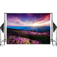 thumbnail image 3 of BSDHOME Polyester 7x5ft Beautiful Flowers Photography Background Sun Rise Colorful clouds Backdrop Romantic Wedding Photo Studio Backdrop, 3 of 5