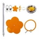 thumbnail image 1 of Portaovillos portátil para la muñeca, accesorio de crochet con correa para la muñeca. flor de naranja, 1 of 9