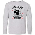 thumbnail image 3 of Inktastic Future Drummer Kid Loves Drums Long Sleeve Youth T-Shirt, 3 of 5