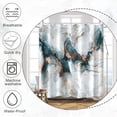 thumbnail image 5 of Baocicoo Green White Marble Shower Curtain Modern Abstract Shower Curtain Luxury Texture Bathroom Decor Modern Hostel Hotel Bathtub Waterproof Polyester Shower Curtain with Hooks 72x84 Inches, 5 of 6
