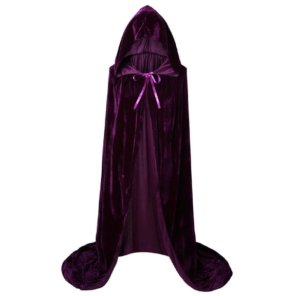 siminsem Renaissance Hooded Cloak for Women Medieval Cape Vintage Full Length Halloween Warm Wool Blend Coat with Hood for Cosplay Gothic Witch Steampunk Party 1 Pack, E,M