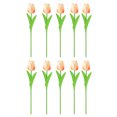 thumbnail image 3 of CSChome Artificial Tulip Decoration Artificial Tulip Decoration Realistic Reusable Home Wedding Party Faux Flower Floral Spring Decoration 10Pcs Artificial Tulip Branch with Stem, 3 of 6
