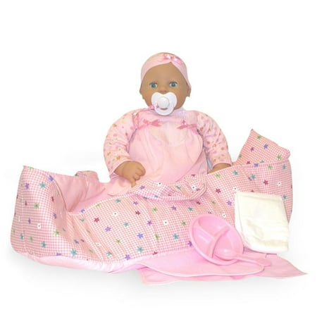 18" GIGI Baby Doll with Soft Carrier and Accessories