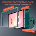 thumbnail image 5 of Case For Samsung Galaxy Tab S11 2025 (X730/X736B) Handle Protective Cover 360° Rotating Ring Stand, Shockproof Dropproof Case For Kids Kickstand & Adjustable Shoulder Strap,Dark Green, 5 of 10