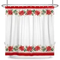 thumbnail image 4 of Tchckioa Shower Curtain,Waterproof Hooks Bath Curtain for Bathroom,36x72 Inch,Red White, 4 of 8