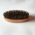 thumbnail image 5 of Men Boar Bristle Beard Brush Face Massage Hair Brush Round Wood Handle Mustache Comb Cleaning Appliance Shave Tools, 5 of 6