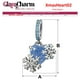thumbnail image 3 of Charm corazon azul copo invierno XmasHeart02 1Pza Plata S925 Chapa Colgante Fijo Corazón/Copos Plata/Azul Caja Blanca 4x, 3 of 3