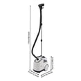 thumbnail image 2 of Professional Standing Garment Steamer, 1500W Powerful Clothes Steamer with Roll Wheels 3L Water Tank for 90 Mins Continuous Steaming, 45S Fast Heat-Up, for Home, Shopping Mall (White), 2 of 10