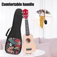 thumbnail image 2 of TOPCHANCES 21'' Ukulele Bag, Ukulele Case 11mm Thicken Padded Bag with Double Zippers & Adjustable Straps for Concert, Soprano, Tenor (21 Inch, Black & Leaves), 2 of 13