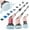 Rose, variant on Electric Spin Scrubber, Cordless Cleaning Brush with 8 Replaceable Brush Heads, Tub and Floor Tile 360 Power Scrubber Dual Speed with Adjustable & Detachable Handle for Bathroom Kitchen Car
