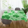 thumbnail image 6 of Coolnut Saint Patrick Clover Tablecloth Rectangle Colorful Table Cloth Large Square Table Cover for Dining Kitchen Party 60"x60" Decor Gift, 6 of 7