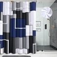 thumbnail image 1 of Rideau de Douche, Marine, 72 x 84 Pouces, 1 of 5