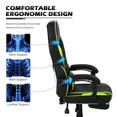 thumbnail image 5 of MoNiBloom Ergonomic Gaming Chair, Faux Leather PC Computer Seat Rolling Caster Wheels with Lumbar Support for Office, Green, 5 of 12