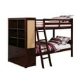 thumbnail image 2 of Bowery Hill Wood Twin Bunk Bed in Dark Walnut, 2 of 8