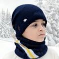 thumbnail image 3 of Kids Winter Hat Beanie and Scarf Knitted Warm Kids Beanie Scarf Boy Winter Hat for 5-14 Years, 3 of 8