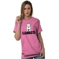 thumbnail image 4 of Llamaste Namaste Spiritual Llama Plus Size Crewneck Graphic Tee Shirt Brisco Brands 2X, 4 of 5