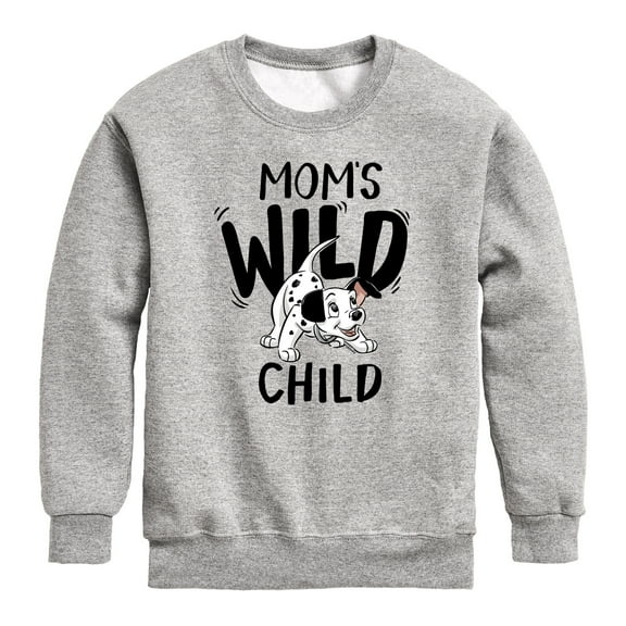 Disney - 101 Dalmatians - Moms Wild Child - Toddler And Youth Crewneck Fleece Sweatshirt