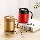 thumbnail image 3 of Wosthever Frasco al vacío taza de café portátil hogar escuela Camping interior exterior botella de agua aislada bebida taza térmica con asa Juegos de servir café y té Blanco 500ml, 3 of 6