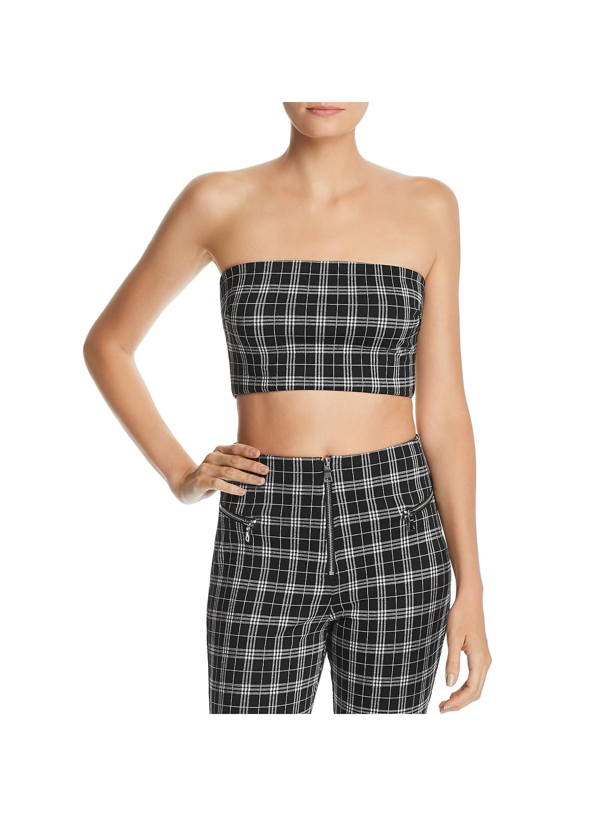 plaid bandeau top