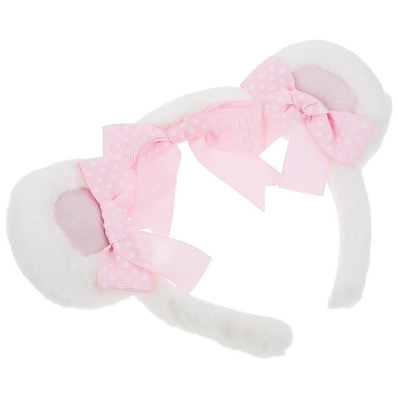 Soimiss Plush Ears Headband Soft Animal Costume Hair Accessory for Celebration