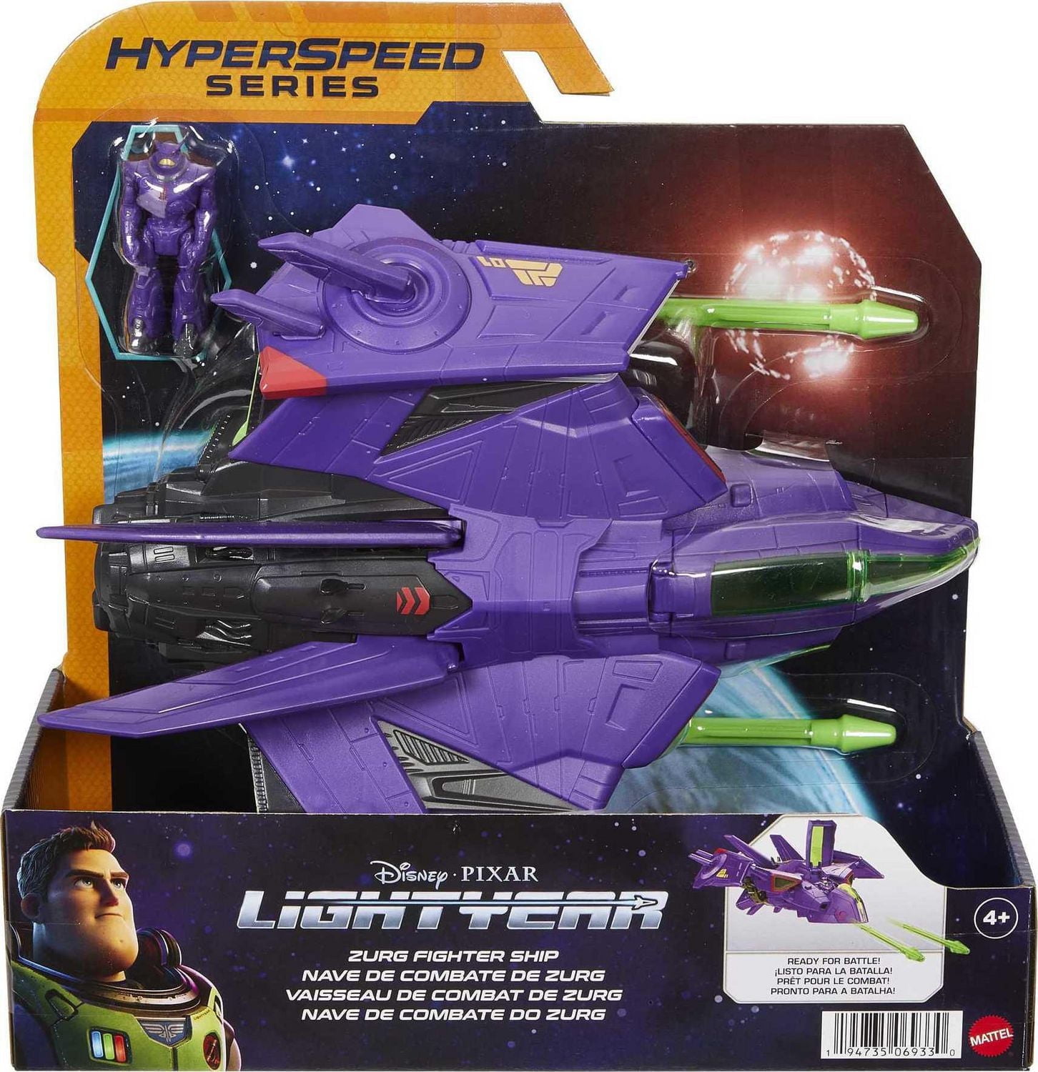 Disney-Pixar-Vaisseau de Combat de Zurg Série Hypervitesse, Figurine