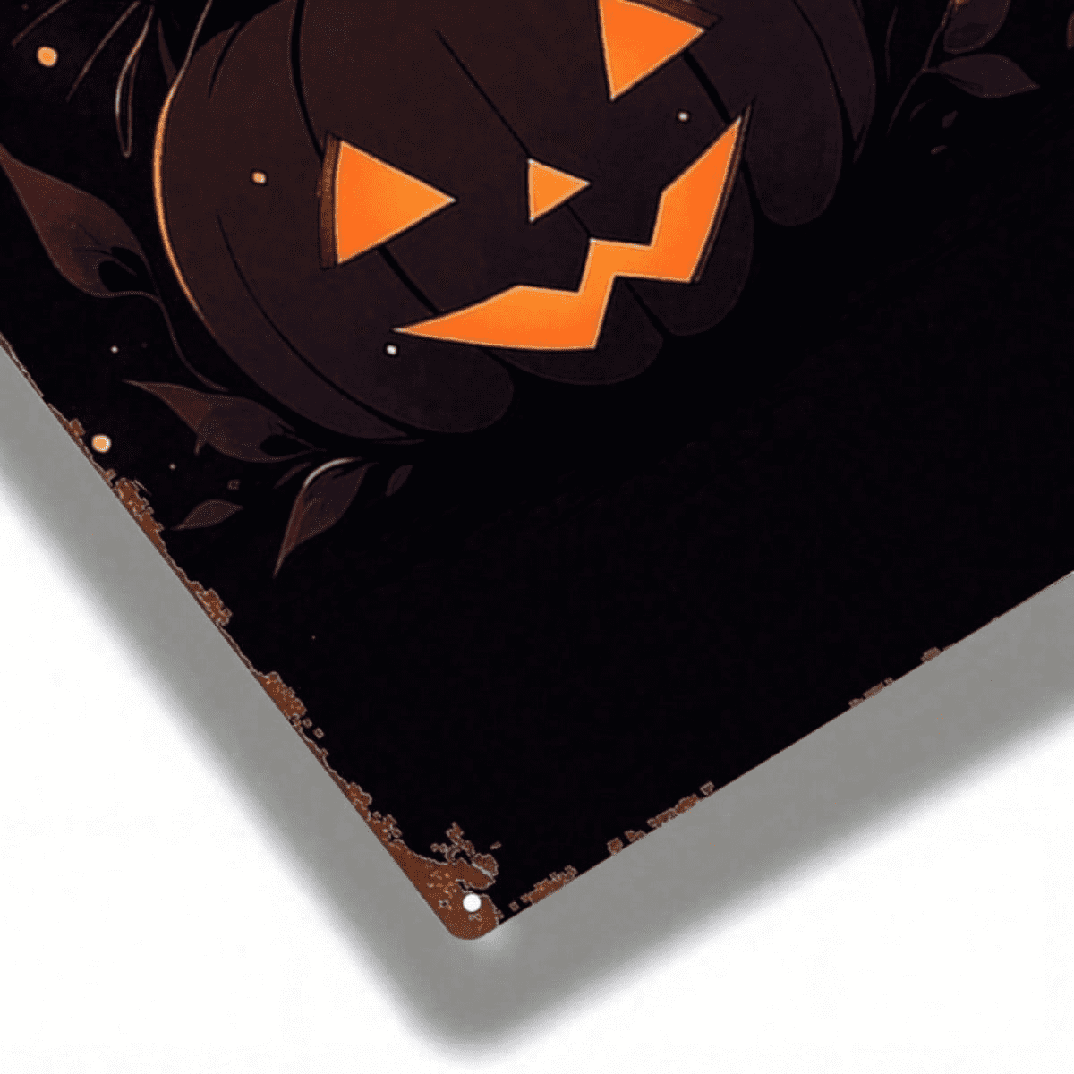 Vintage Retro Metal Sign 2D Flat Halloween Black Cat Pumpkin Lantern Art Painting Decor 8x12 Inch Single Piece Classic Ornament