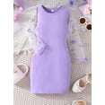 thumbnail image 2 of EYIIYE Robe Midi Décontractée pour Filles Enfants 4-7 Ans Tout-Petit Bébé en Maille Fleur Robe à Manches Longues Col Ras du Cou Robe Patchwork Robe Ample Robe Princesse Robe de Printemps Automne, 2 of 8
