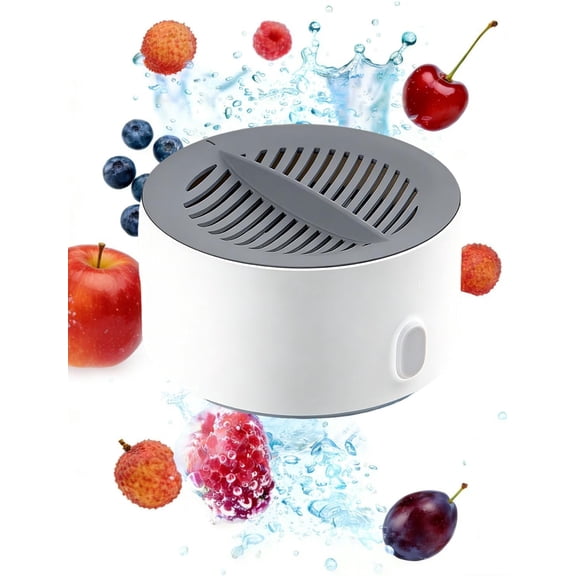 Portable Fruit and Vegetable Washing Machine, IPX7 Waterproof Food Purifier with Magnetic Charging, 3-Minute Quick Clean Device for Home, Travel & Camping (K)