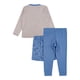 thumbnail image 3 of Set de Pijama 3 Piezas en Algodón Hipoalergénico, Playera Manga Larga, Pantalón y Bermuda Baby Creysi AZUL 14 AÑOS, 3 of 3
