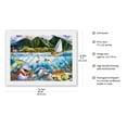thumbnail image 2 of Dinner at Seven - Hawaiian Fish (Iʻa) Feast - Marine Life Sea Banquet - From an Original Hawaii Watercolor Painting by Peggy Chun - Japanese Unryu Rice Paper Art Print (Unframed) 17 x 22 in, 2 of 4