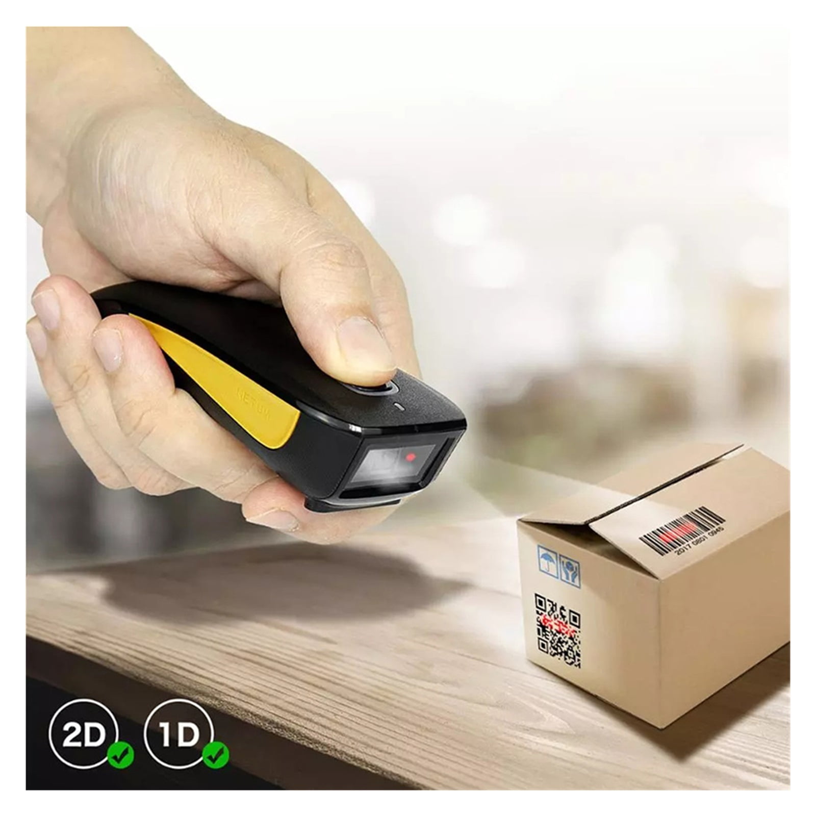 2D Barcode Scanner C750 Wireless Handheld Pocket QR Bar Code Data Matrix PDF417 Reader For Store Mobile Payment ,Easy to Operate