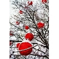 thumbnail image 2 of Aldridge, Ashley 13x18 White Modern Wood Framed Museum Art Print Titled - Snowy Red Bauble Branches II, 2 of 4