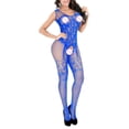thumbnail image 1 of Combinaison en Résille pour Femmes, Transparente, Entrejambe Ouvert, Bas Intégraux Transparents, Lingerie Érotique Chaude en Maille, 1 of 5