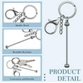 thumbnail image 3 of 12 Pcs Beadable Keychains Bars Bulk Blank Beaded Metal Keychain for Craft DIY Gift, 3 of 12