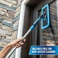 thumbnail image 4 of Indoor Window Cleaning Kit with 2’ Pole, Washing Tool with Swivel Head for Tight Corners and Edges, Streak-Free Results on Glass and Mirrors, Reusable Microfiber Pads, 4 of 5