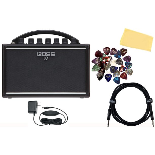 Amplificador de guitarra BOSS Katana Mini 7W con fuente de alimentación y más