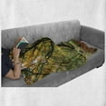 thumbnail image 6 of Tree Soft Flannel Fleece Blanket, Third Season of the Year in the Park Dead Leaves Autumn to Winter Seasonal Picture, Cozy Plush for Indoor and Outdoor Use, 50" x 70", Green Yellow, by Ambesonne, 6 of 6