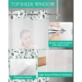 thumbnail image 4 of No Hook Shower Curtain with Snap in Liner, Watercolor Eucalyptus Leaves Hotel Shower Curtains for Bathroom, Washable Shower Curtain Liner Set with Mesh Top Window, 72”x78”, 4 of 6