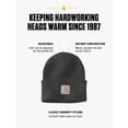 thumbnail image 2 of Carhartt Mens Knit Cuffed Beanie Hat, Black, One Size US CA2, 2 of 2